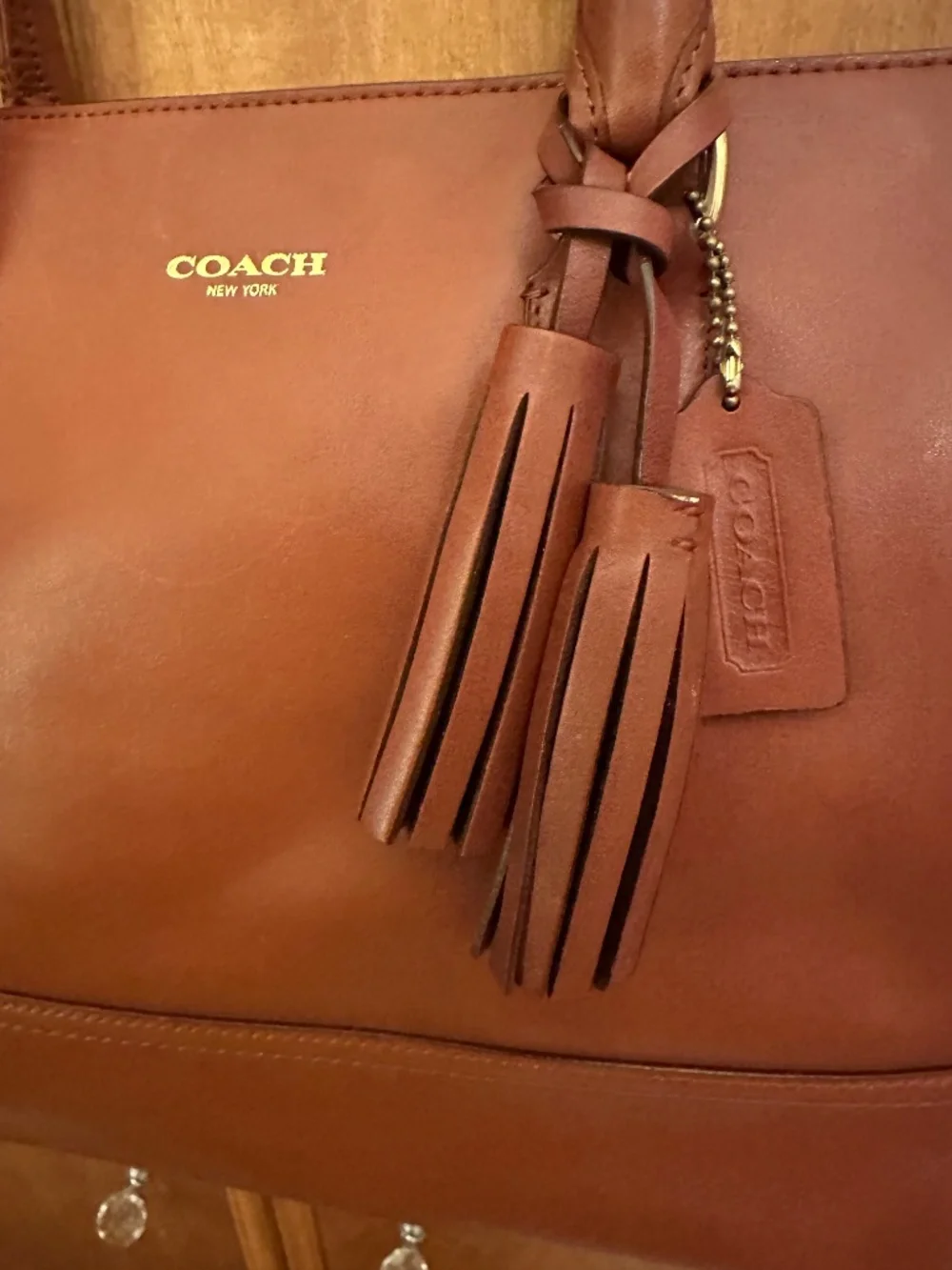 Coach Legacy Candace Carryall 19890 Cognac EUC MSRP $398 - Picture 4 of 11